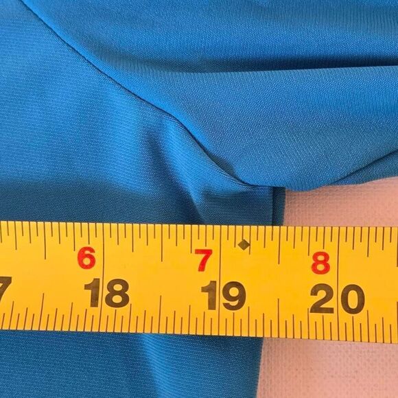 By JJ Womens Asymmetrical Hem Crew Neck Long Sleeve Tunic Top Turquoise Medium - Picture 6 of 10